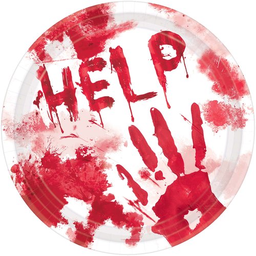 Bloody Hands Dinner Plates 10 1/2"