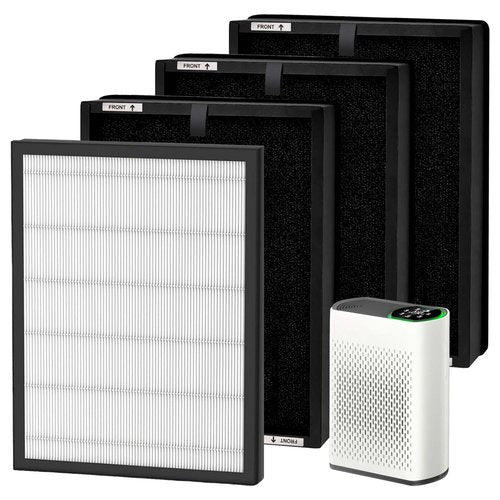 4 Pack HAP602 Replacement Filter for ECOSELF HAP602/HAP602WF Air Purifier, 3-IN-1 Filter Replacement, High-Efficient & Activated Carbon Filter for Home