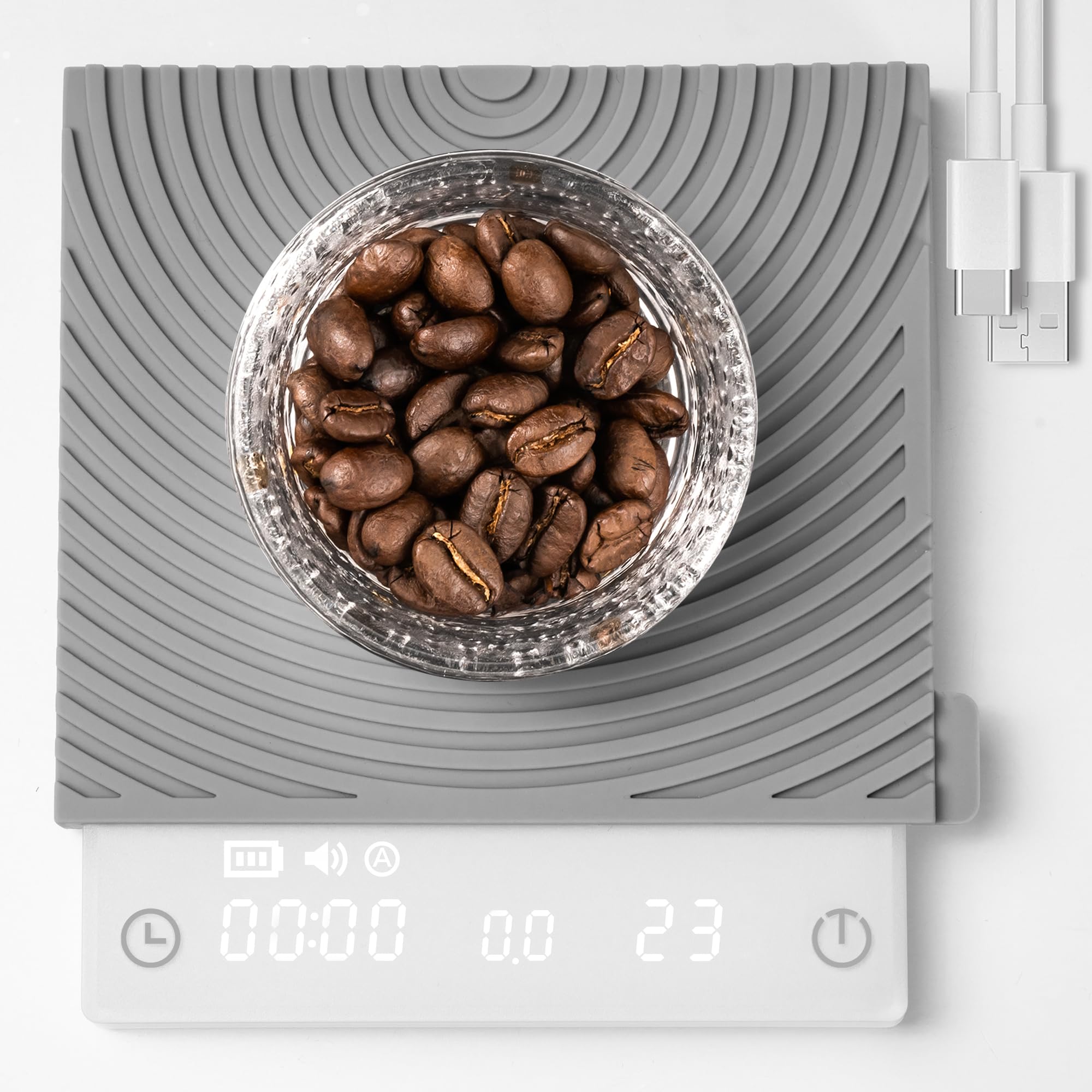Timemore Basic Mini Coffee Scale, Slim & Lightweight Design, Three Modes | Digital Espresso Scale with Timer for Precision Brewing, White