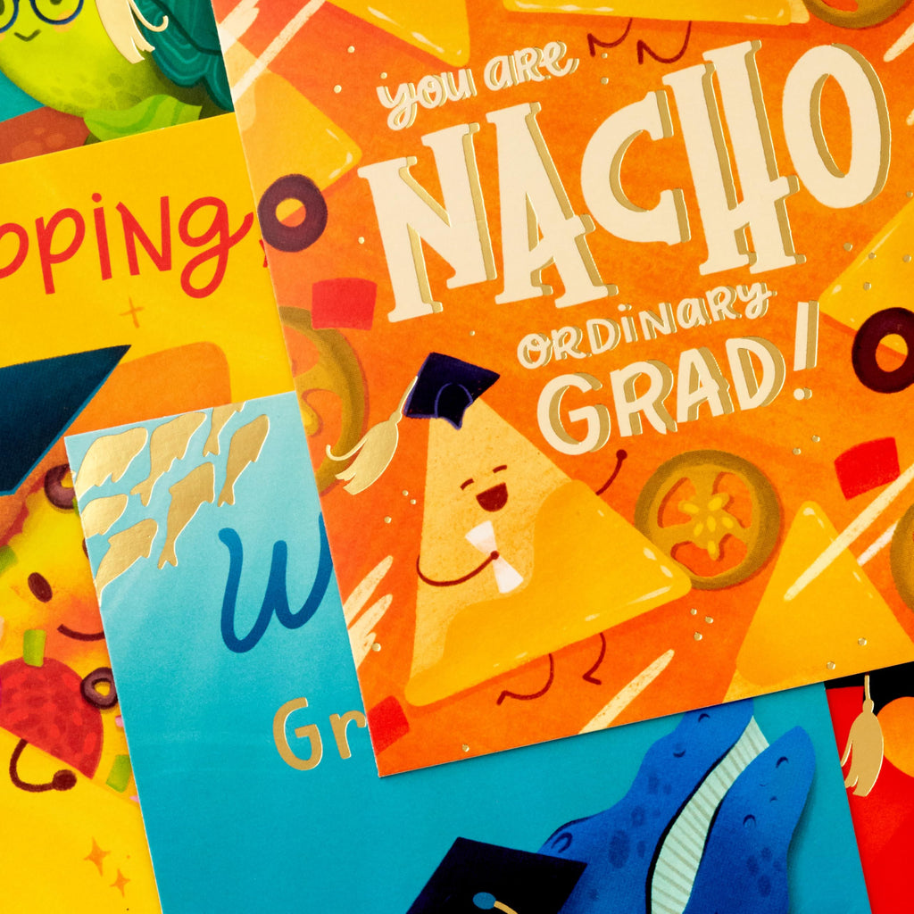 Hallmark Graduation Cards for Kids Bulk Assortment (36 Cards with Envelopes) Pizza, Nachos, Turtle, Cow, Donut for Preschool, Kindergarten, Elementary and More