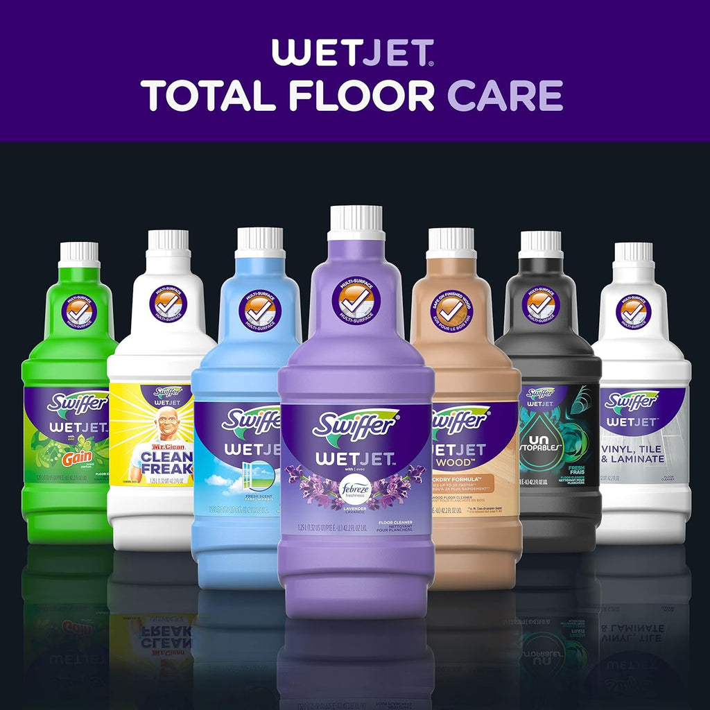 Swiffer WetJet Refill Solution - Fresh Scent Floor Cleaner, 1.25 Liters for Effortless Cleaning