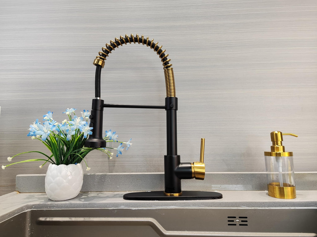 Pirooso Brushed Gold Soap Dispenser - 8oz (250ml) Clear Acrylic Lotion Dispenser with Rust-Proof 304 Stainless Steel Pump, Countertop Dispenser for Bathroom Kitchen