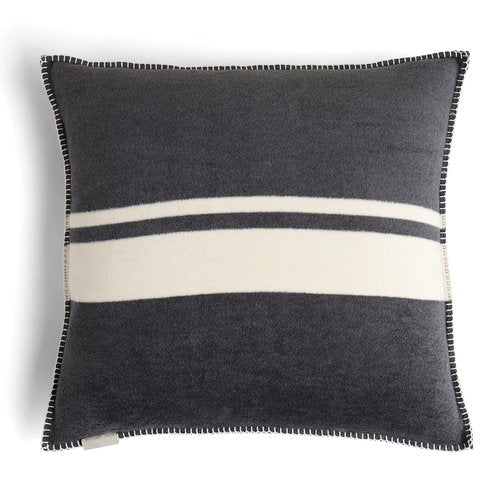 Preston Lane Highrise Throw Pillow 21" x 21", Premium Cotton Blend, Decorative Accent Pillow for Sofa, Bed & Boho Home Décor, Made in Portugal, Slate