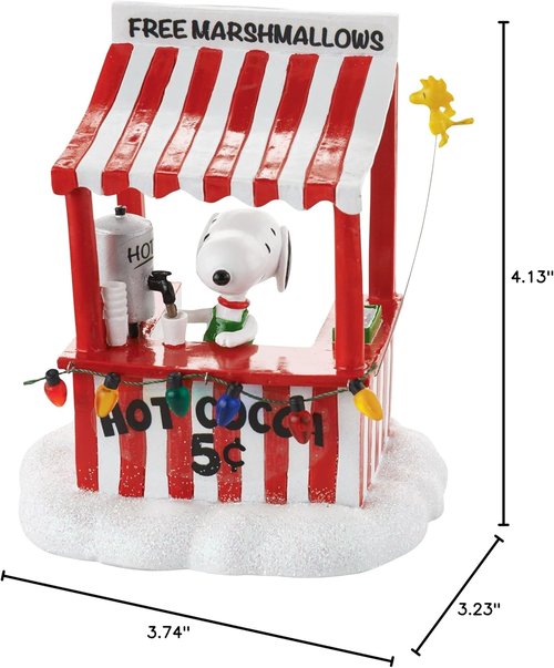 Department 56 Snoopy's Cocoa Stand Accessory - Charming 4.13 Inch Polyresin Figurine