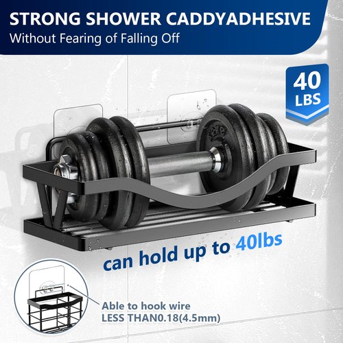 HAOBAOBEI Shower Caddy Adhesive Single Hooks for Replacement, Shower Holder Organizer Self Adhesive Wall Hooks for Bathroom Corner Shelf Basket Soap Dish (Transparent-14Pack 1 Hooks)