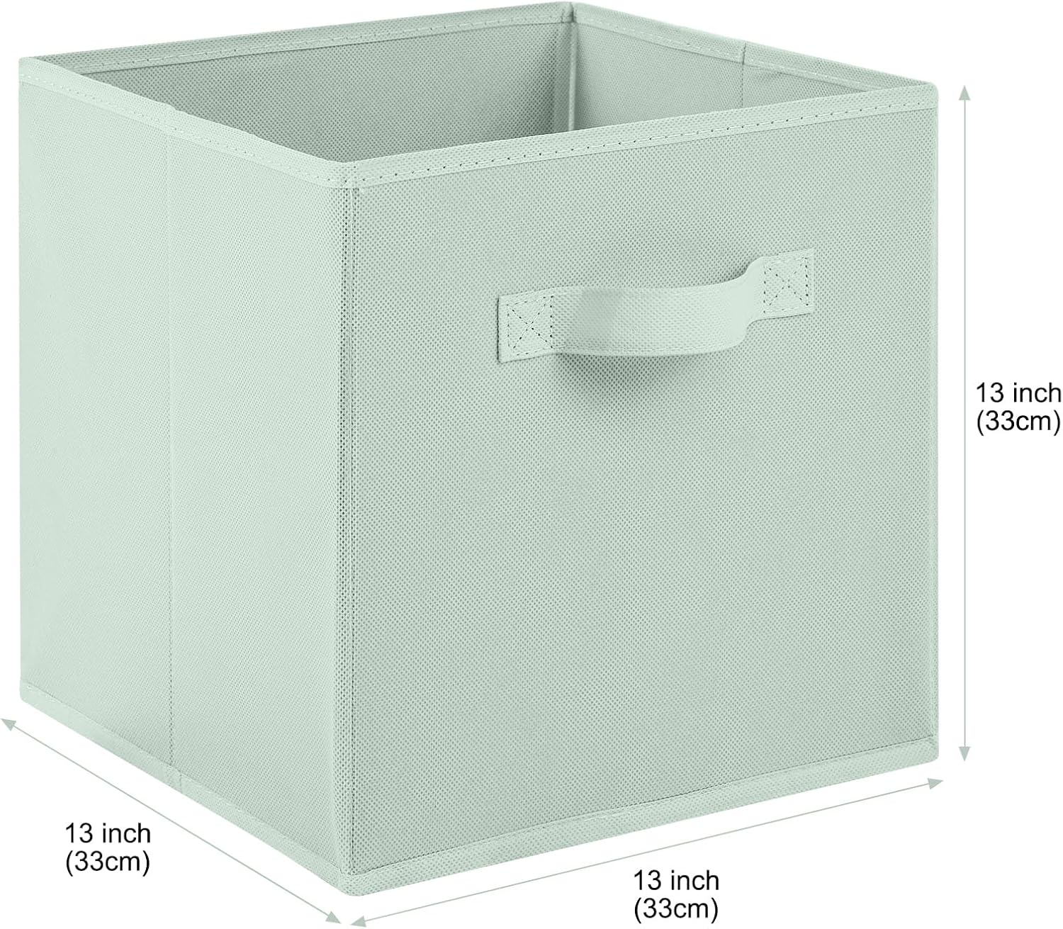 Stero Fabric Storage Bins - Durable 13x13 Inch Foldable Cube Baskets | 6 Pack in Fun Colors for Home Organization