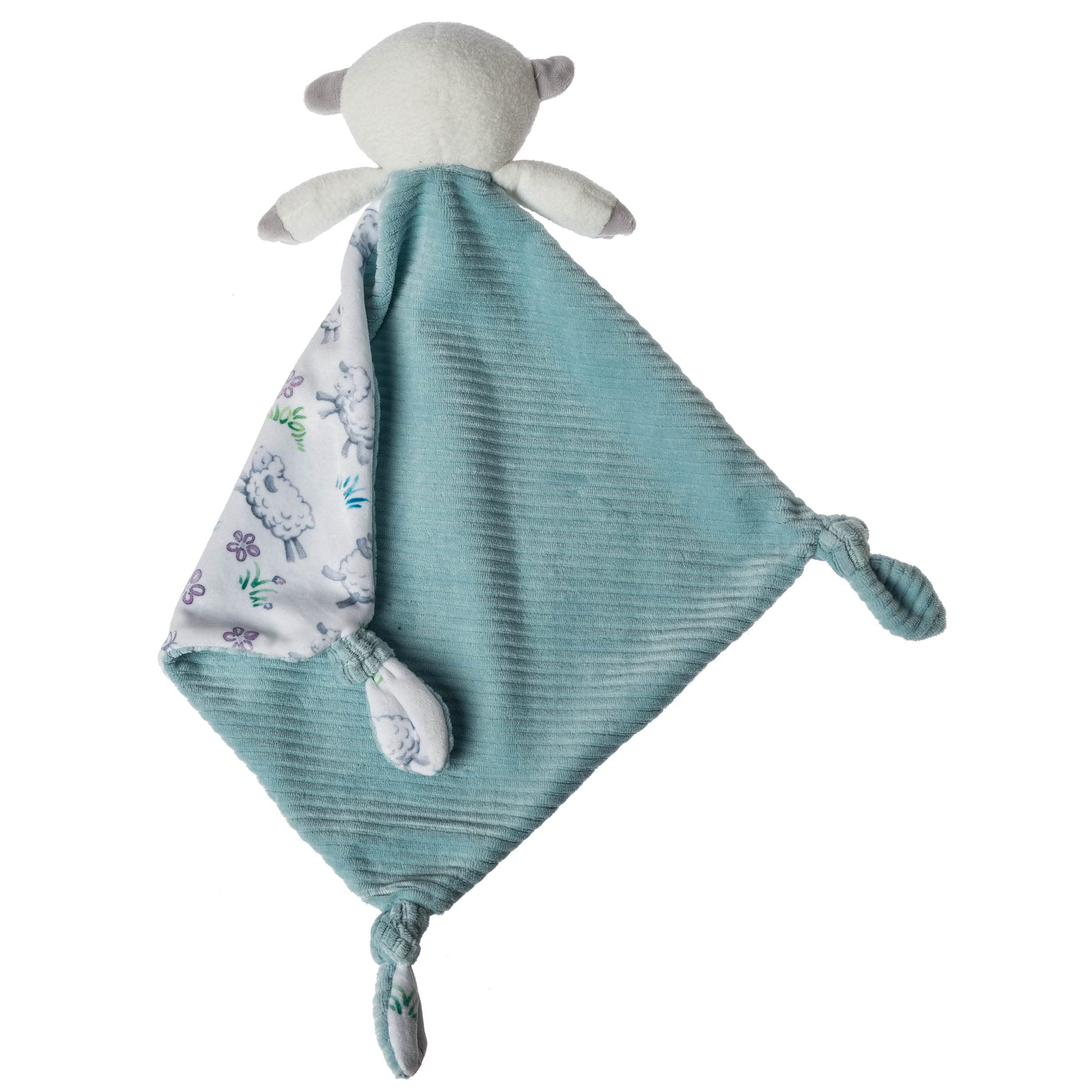 Mary Meyer Little Knottie Lovey Security Blanket, 10 x 10-Inches, Lamb