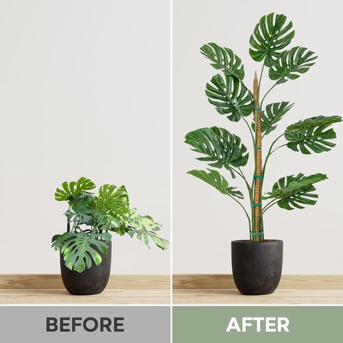 K-Brands 48'' Bendable Moss Pole | Monstera Plant Support - Durable Coconut Palm Fiber - Brown