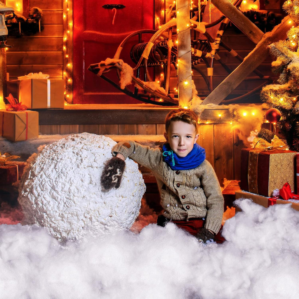 Riakrum Fake Snow Decor - Artificial Fluffy Fiber Stuffing for Tree Covering | 60g White Snow