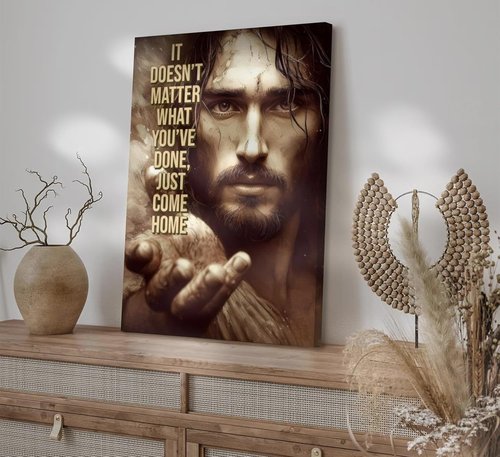 Jesus Christ Canvas Wall Art - Inspiring Spiritual Painting for Home, Office & Church Decor