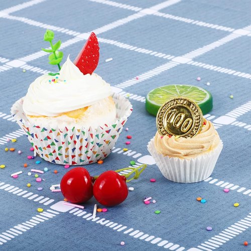 Caperci Mini Cupcake Liners - 500 Count Greaseproof White Baking Cups | No Smell, Perfect for Muffins