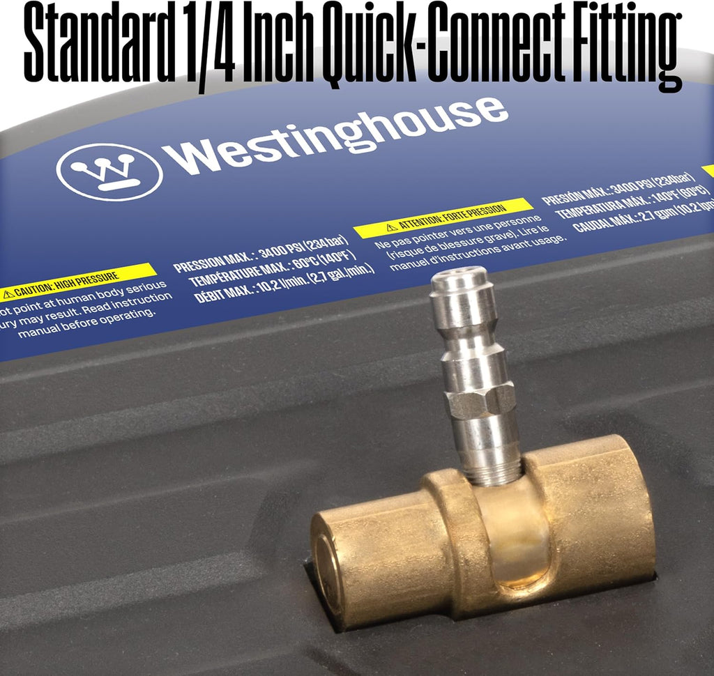 Westinghouse 15” Pressure Washer Surface Cleaner Attachment - 3400 PSI, 1/4” Connector | Ideal for Gas & Electric Washers