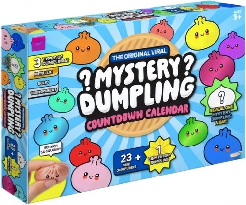 Dumpling Squishy Advent Calendar - 24-Day Mystery Countdown | Stress Relief Fidget Toy for Anxiety Relief