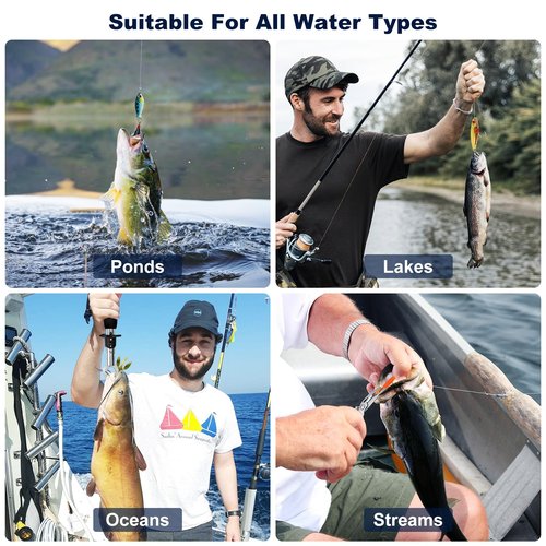 Fishing Advent Calendar 2026, 24 Days Christmas Countdown Calendar Fishing Lures Set with Soft/Hard Lures and Tools, Surprise Gifts for Men Adult Teen Boys Fish Lovers