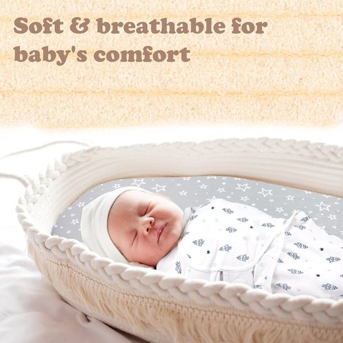 Bublo Baby Swaddles - 3-Pack Infant Sleep Sacks for Newborn Boys | Adjustable Organic Cotton Wraps