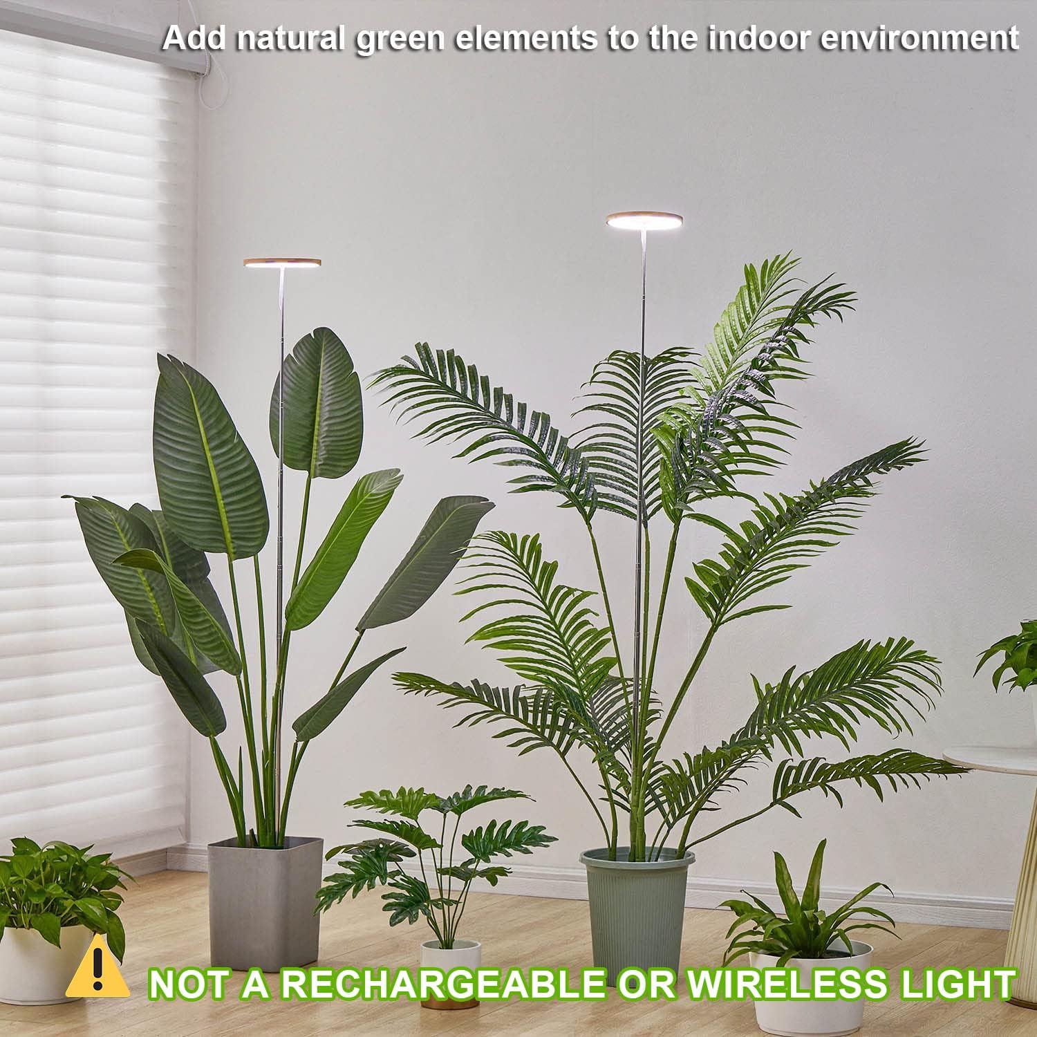 Yadoker LED Grow Light - Full Spectrum Indoor Plant Lighting with Adjustable Height & Timer | Safe 5V Design