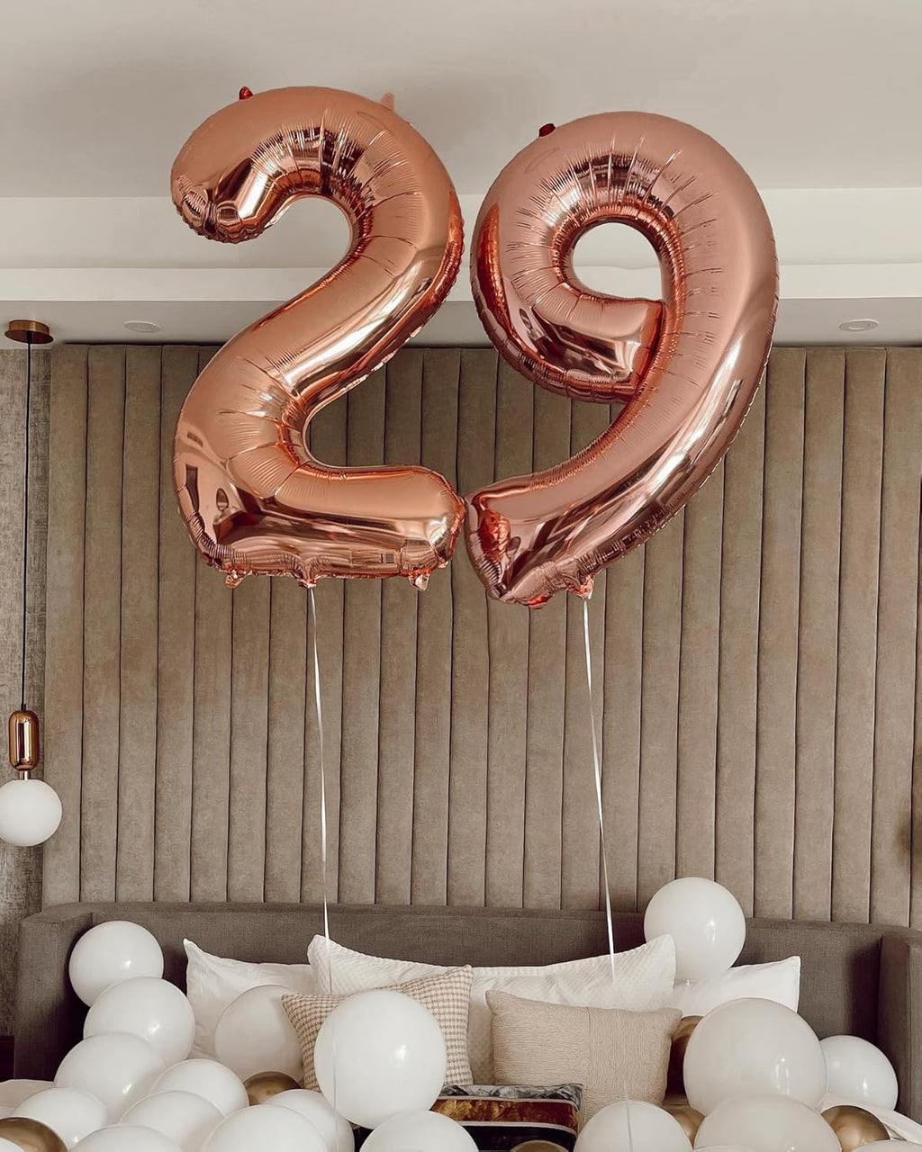 Rose Gold Number 19 Balloon - 40 Inch 19th Birthday Decoration for Men & Women | Elegant Party Supplies