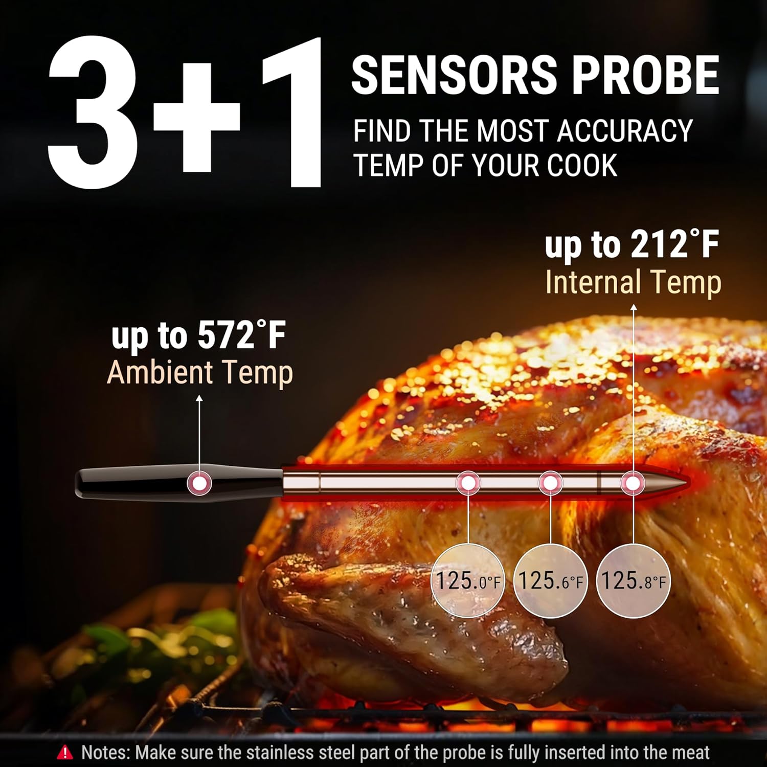 TempSpike Wireless Meat Thermometer - High Precision Bluetooth & WiFi BBQ Grill Thermometer | Waterproof Probes, Rechargeable Base
