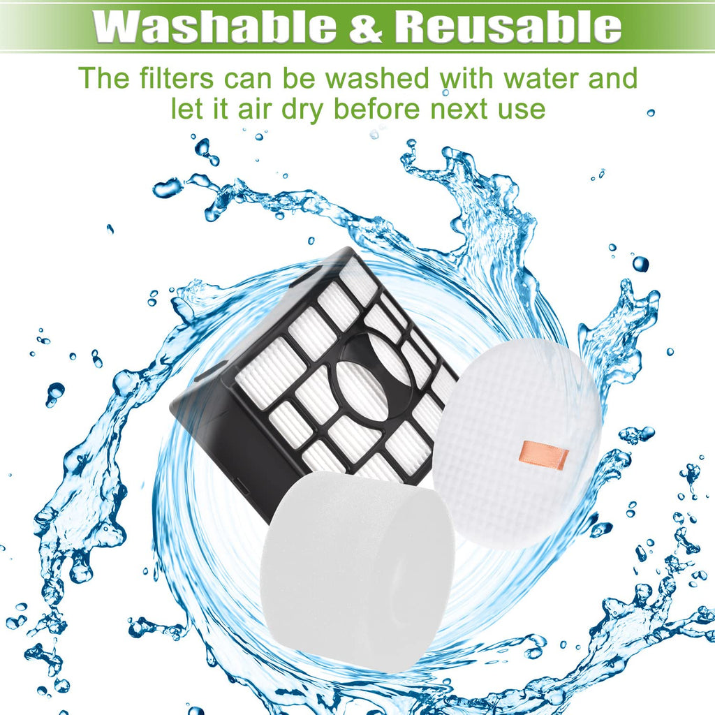 Anicell for Shark UV700 Filter Replacement DuoClean Rotator Lift Away Upright Vacuum ZD550 ZD552 NV611 NV600 NV601 NV770 NV771, 2 HEPA Filters + 4 Foam & 4 Felt Filters, Replace Parts XFF600, XHF600