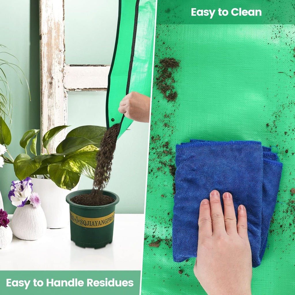 Skiennix Repotting Mat - Waterproof Indoor Plant Transplanting Tray | 26.8" x 26.8" for Mess-Free Gardening