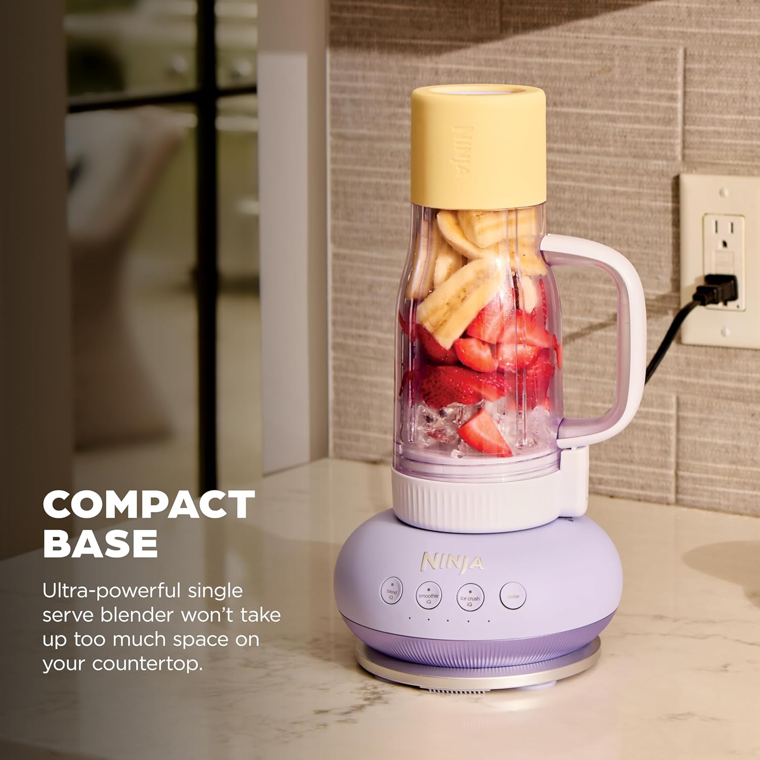 Ninja Blendboss™ Personal Blender - Smoothies & Frozen Drinks | 26oz Travel Tumbler with Leak-Proof Lid & Auto-iQ Technology