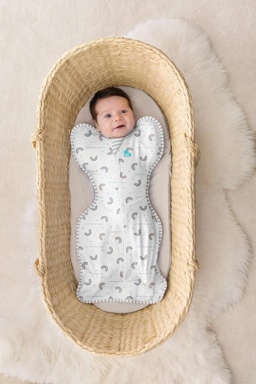 Love To Dream Swaddle UP - Baby Sleep Sack for Self-Soothing | 1.0 TOG, Medium 13-19lbs, Rainbow Dream