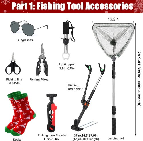 **Fishing Advent Calendar 2025 - 24 Days of Surprise Gifts for Men & Teens | Fishing Tools & Lures**