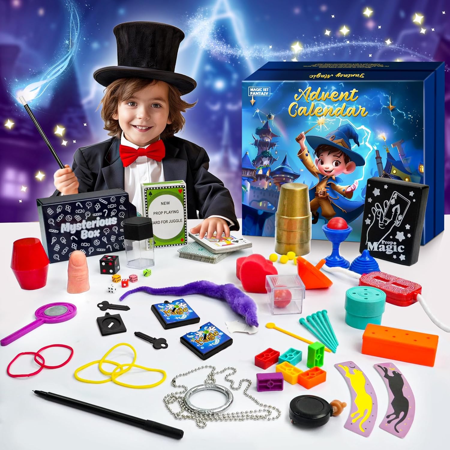 Magic Set Advent Calendar 2025 - Engaging Tricks & STEM Toys for Kids Aged 8-12 | Perfect Christmas Gift
