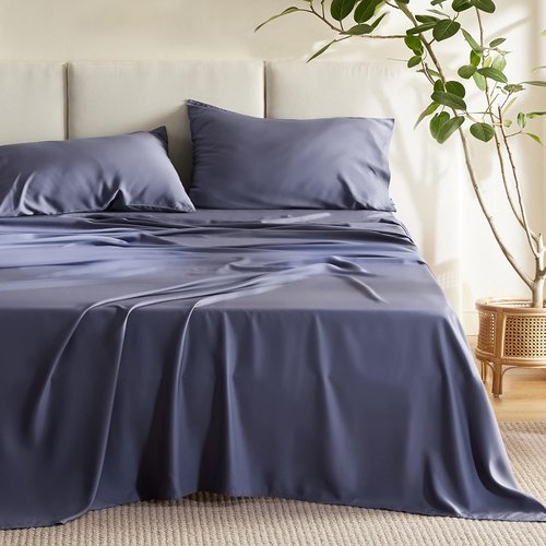 Bedsure Cooling Sheets - 100% Cotton Queen Size Bedding Set for Ultimate Comfort