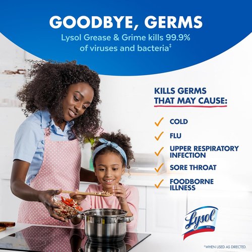 Lysol Pro Kitchen Spray Cleaner - Antibacterial All-Purpose Degreaser for Kitchens | Citrus Scent, 22oz