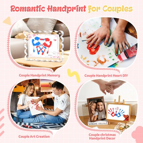 Nabance 2.54 fl oz Red Baby Hand and Footprint Friendly Ink Paint, Dog Cat Paw Print Safe Ink, Non-Toxic Acid-Free, Safe Gentle for Home School Christmas New Year DIY Keepsake Stamp
