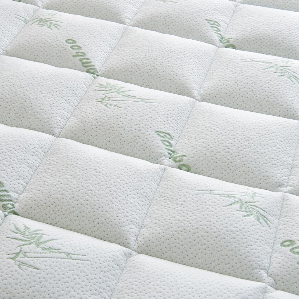 Skiennix Mattress Topper - Ultra Soft Bamboo Viscose Pad for Back Pain Relief | Queen Size, Deep Pocket Fits 8-21 Inches