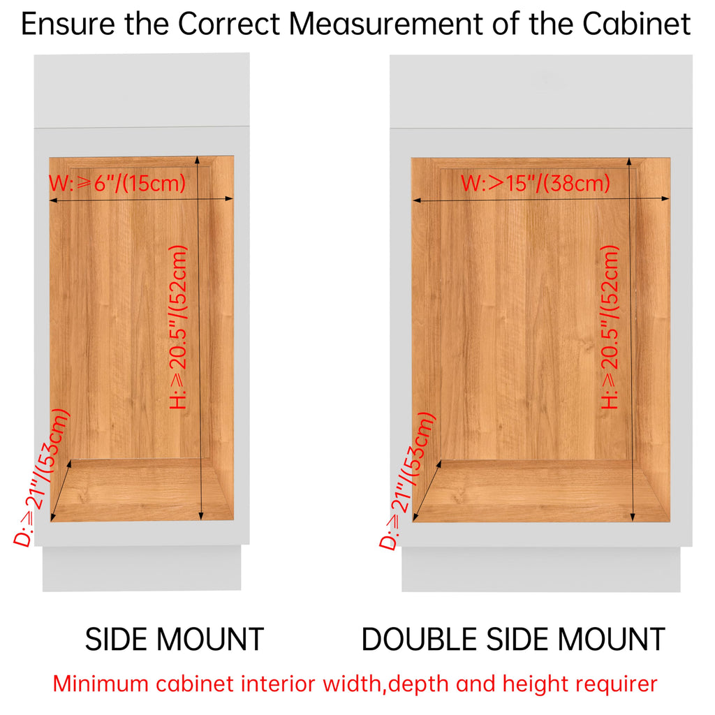 JOWBOOW Narrow Pull Out Cabinet Organizer, 4" Skinny Side Mount Spice Rack for Frameless Cabinets, Heavy Duty 3-Tier Zero Wobble Slide Out Shelf