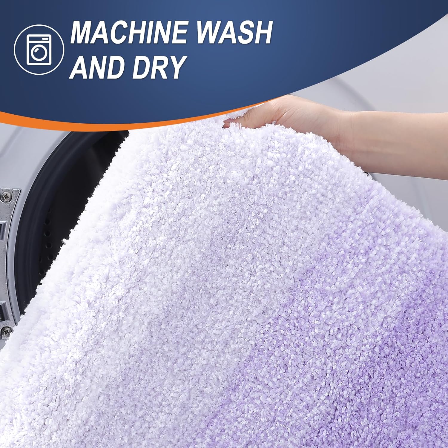 OLANLY Bath Rugs Mat - Extra Soft Microfiber, Quick Dry, Rubber Backing - 24x16 Light Purple