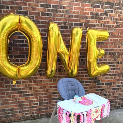 Gold Letter Balloons - 40 Inch Mylar Custom Alphabet Balloons for Birthday Party Decor