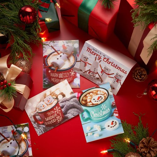 JOYIN 72 PCS Christmas Holiday Greeting Cards with Envelopes for Winter Xmas Season Merry Christmas Cards, Winter Animal Collection, Wintertime Gifts
