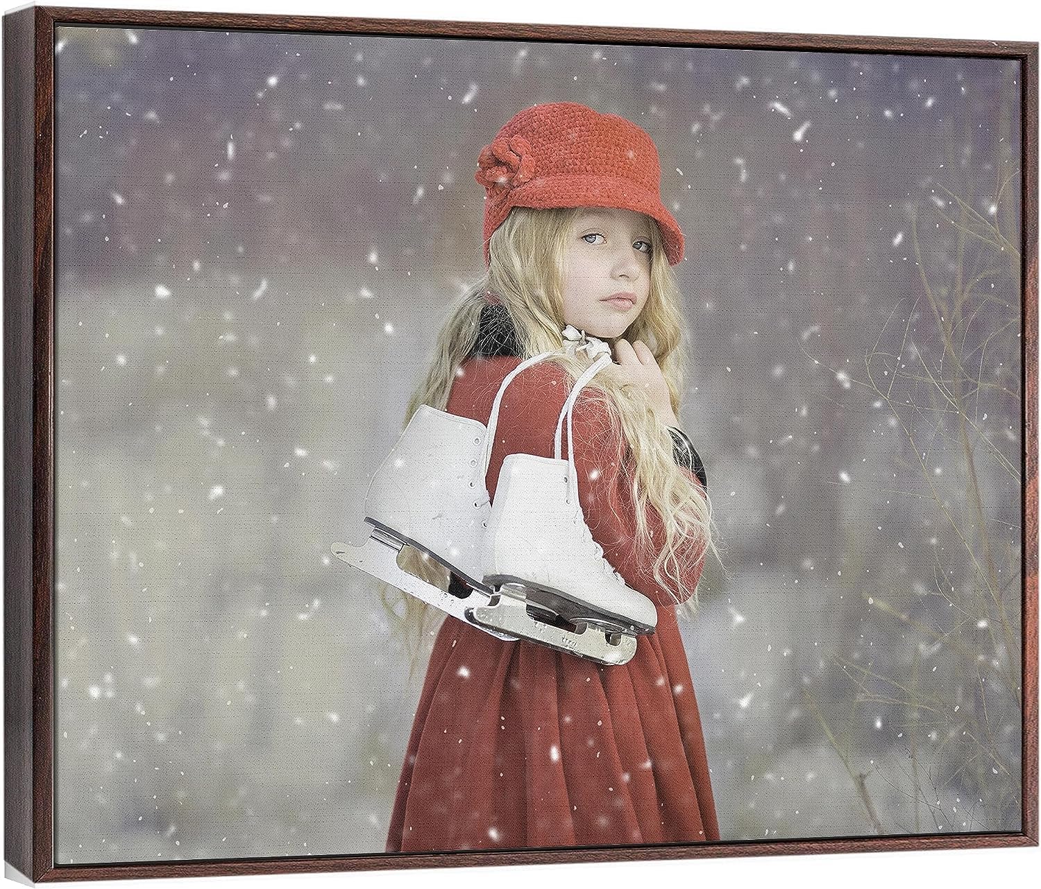 P&L ART. Personalized Custom Canvas Prints: Photo On Canvas Transform Your Photos into Stunning Framed Wall Art Digitally Printed Photo To Canvas Ideal for Home Decor Gifts Keepsakes Walnut 24X36
