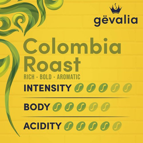 Gevalia Colombia Medium Roast Ground Coffee, 12 Ounce (Pack of 6)