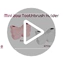 Pink Bow Ceramic Toothbrush Holder - Cute Bathroom Counter Organizer