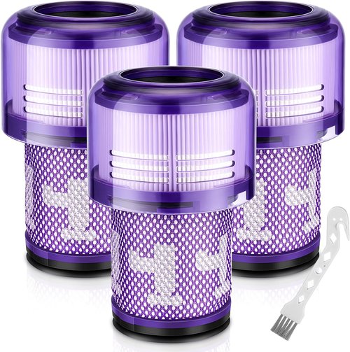 Dyson V12 Filter Replacements - High-Performance 3-Pack for Detect Slim & Absolute Vacuums
