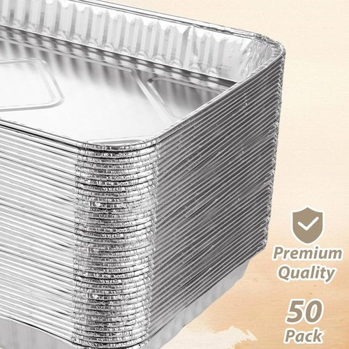 CYEAH Cookie Sheets for Baking - 50 Pcs Durable Nonstick Aluminum Foil Pans | 12.6 x 8 in, Perfect for BBQ & Camping