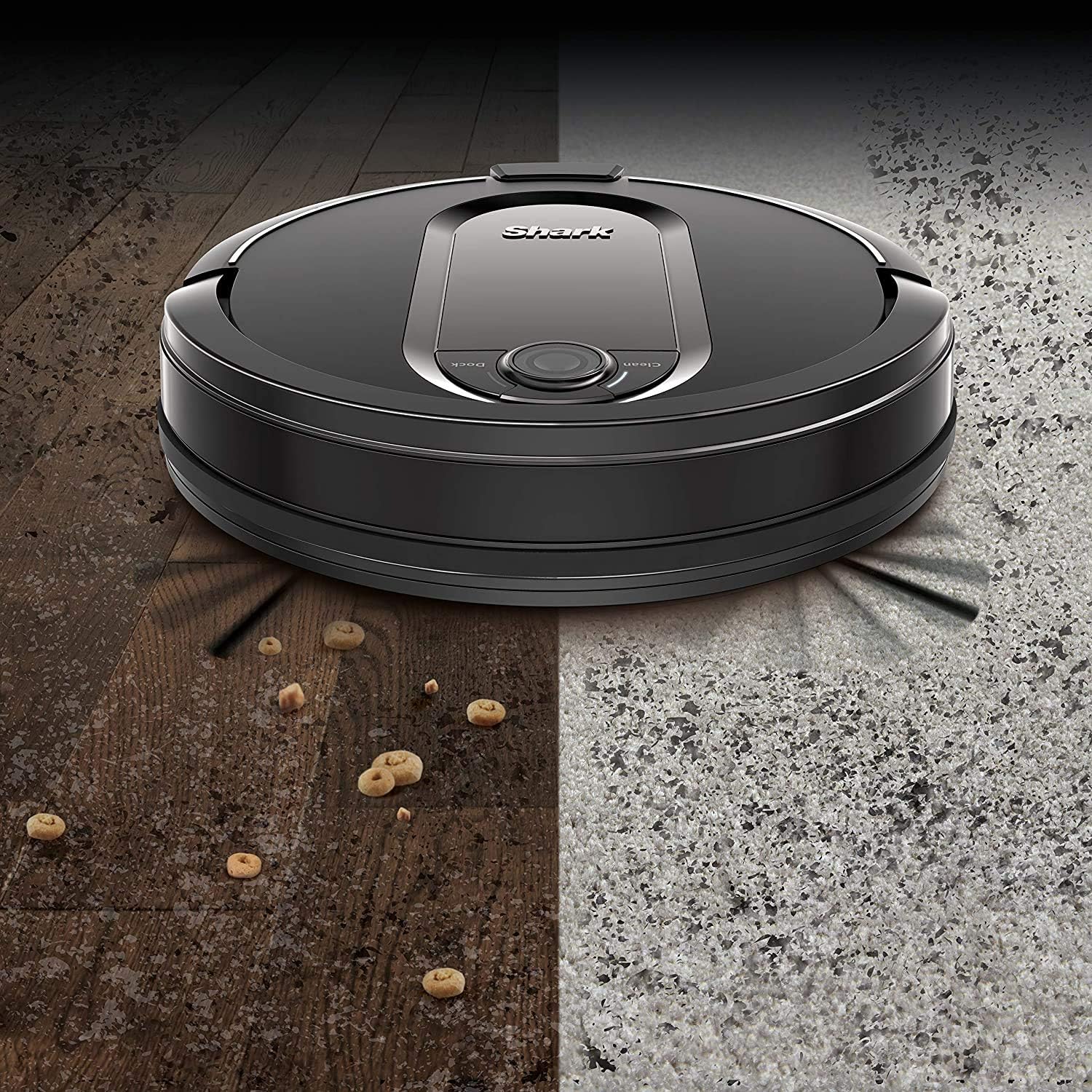 Shark RV1001AE IQ Robot Vacuum - Self-Empty XL with Smart Navigation & Wi-Fi | Works with Alexa, Black