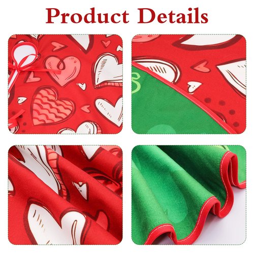 Avxdbr St Patricks Day Reversible Tree Skirt 35 Inch Valentine Tree Skirts Double Sided Plush Christmas Tree Skirt Heart Shamrock Holiday Party Decorations