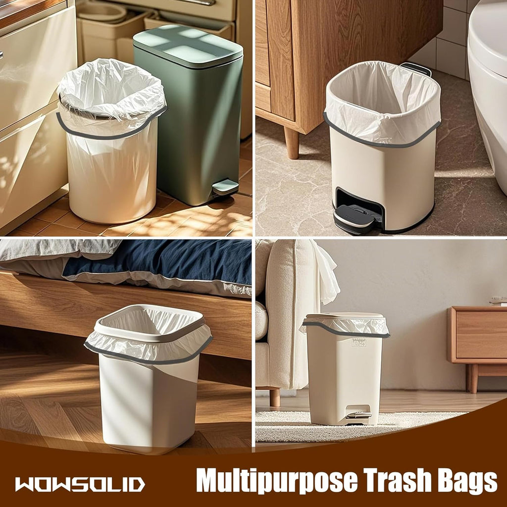 WOWSOLID 4 Gallon Small Trash Bags - 360 Count Drawstring Garbage Bags | 1.2 Mil Thick, Ideal for Mini Bins