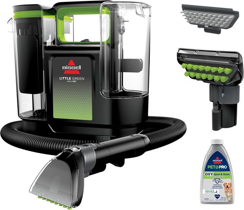BISSELL® Little Green® Max Pet Portable Carpet Cleaner - Deep Clean Upholstery & Auto with Self-Cleaning Tool