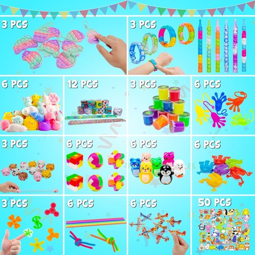 DQstar Party Favors | Treasure Box Prizes for Kids 4-12 | Ideal Goodie Bag Stuffers & Birthday Gifts