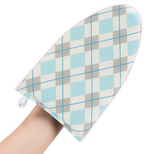 CINPIUK Garment Steamer Ironing Gloves Anti Steam Glove Heat Resistant Garment Steamer Mitt, Garment Steam Accessories for Clothes，Blue & White, 2PCS