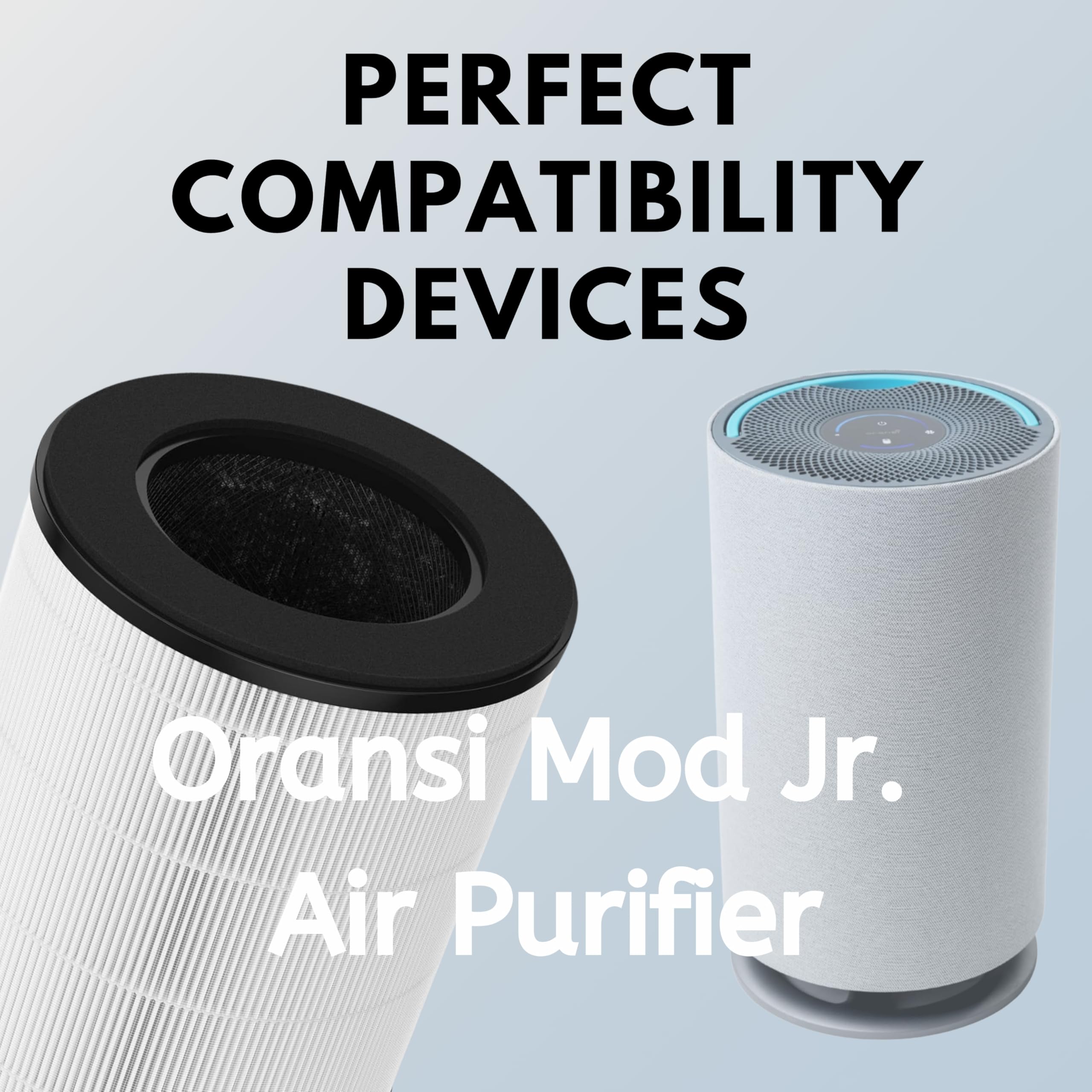 Nispira MJR01 Mod Jr. Replacement Filter for Oransi Mod Jr. Air Purifier True HEPA with Activated Carbon, 1 Pack
