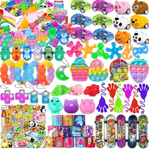 Kaisbro 115 Pcs Squishy Fidget Toys - Fun Party Favors for Kids | Ideal Goodie Bag Stuffers