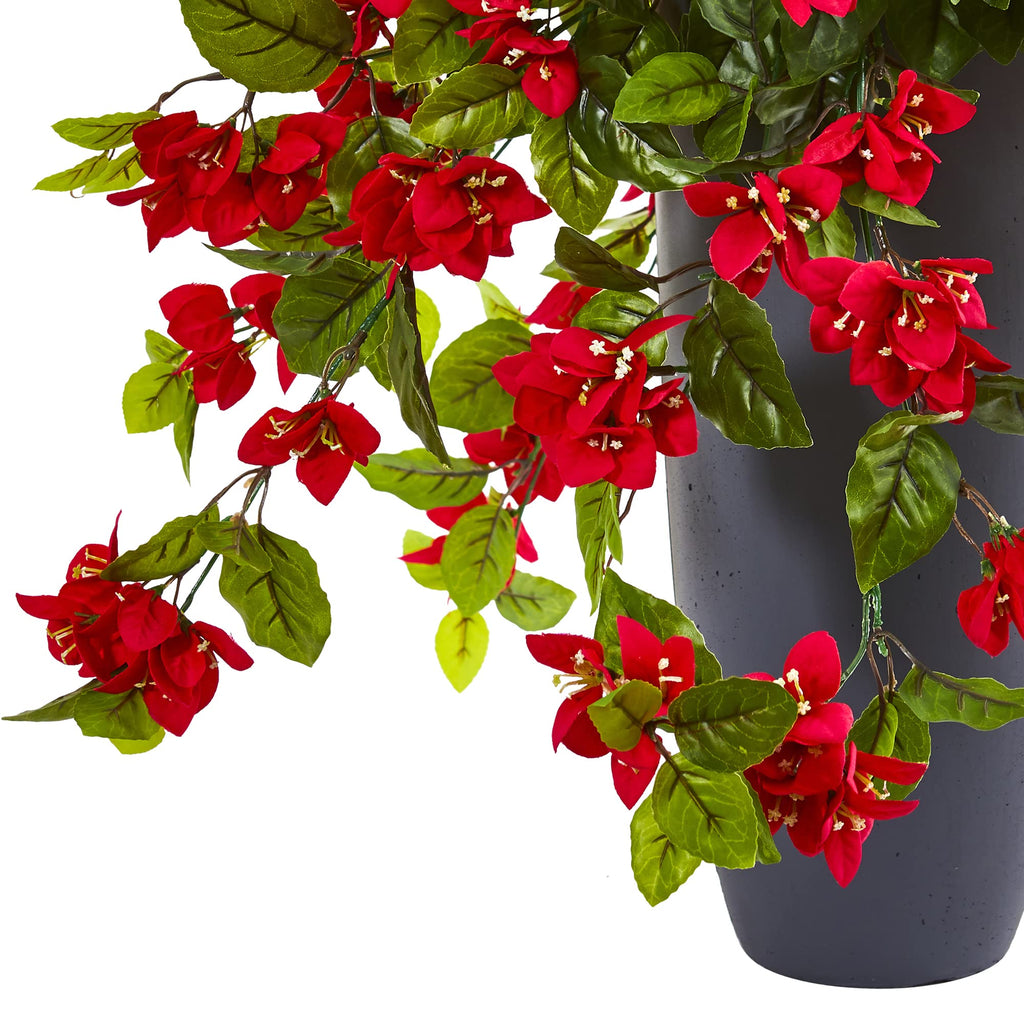 Nearly Natural 26in. Bougainvillea Artificial Plant in Planter UV Resistant (Indoor/Outdoor)